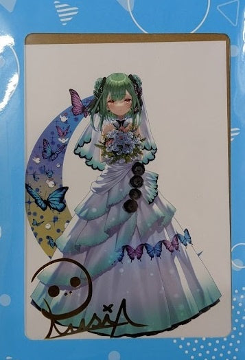 hololive hololive Birthday Commemorative 2022 Postcard Foil Stamped Duplicate Signed Uruha Rushia