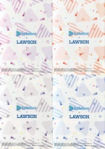 LAWSON Clear File All 4 Types Set Original A4 Clear File Bachar YouTuber Hololive x LAWSON Target Product Purchase Bonus
