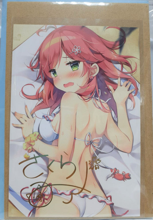 hololive hololive 3rd anniversary commemorative stamped duplicate Handwritten Signatureed postcard Sakura Miko