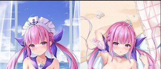 Moeya Tea Party Hololive Minato Aqua Dakimakura Cover Pillow Case Different Version