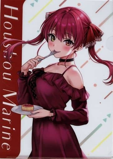Clear File Houshou Marine A4 Clear File Virtual YouTuber Hololive x Lawson Target Product Purchase Bonus
