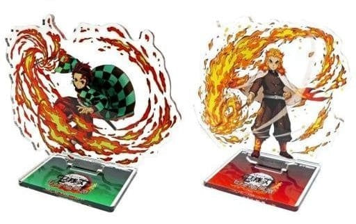Animate/Aniplex Tanjirou Kamado Hinokami Kagura Kyoujurou Rengoku Acrylic Stand Set of 2 PS4/PS5 Software Demon Slayer Kimetsu no Yaiba Hinokami Kepputan Animate Purchase Bonus