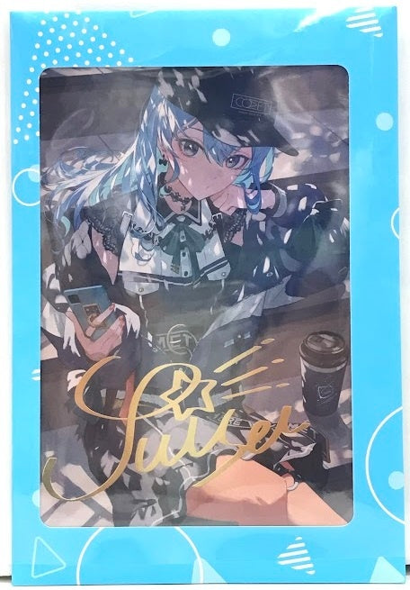 hololive hololive Birthday 4th Anniversary Foil Stamped Copy Signed Postcard Hoshimachi Suisei
