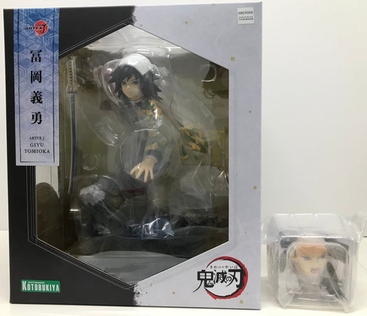 Kotobukiya ARTFX J Demon Slayer Kimetsu no Yaiba Yoshiyuki Tomioka Kotobukiya shop purchase bonus expression replacement parts set Kotobukiya shop limited figure Kotobukiya