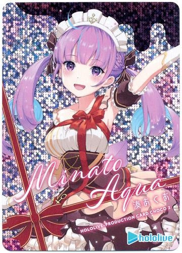 Takaoka food industry hololive production card chocolate ver.2 character card Minato Aqua rare