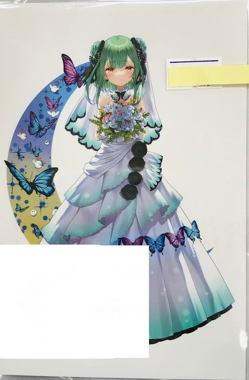 hololive hololive Birthday Anniversary 2022 Postcard Foil Stamped Copy Signed Uruha Rushia