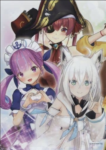 Hippo Anime/Manga Coupon Pekora Usada/Houshou Marine/Korone Inugami/Total 5 People 84 Yen Stamp 5 Sheets Hololive Clear File/With Large Postcard Air Comiket 3