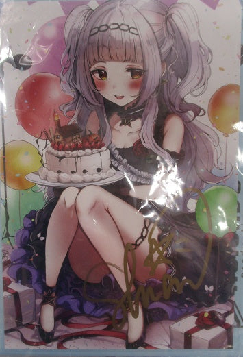 hololive hololive birthday commemorative set with Handwritten Signatureed postcard Murasaki Shion