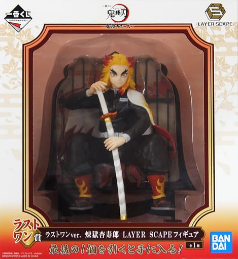 BANDAI SPIRITS Figure Kyoujurou Rengoku Last One ver. Ichiban Kuji Demon Slayer Kimetsu no Yaiba Demon Slayer 2 LAYER SCAPE Last One Prize Figure
