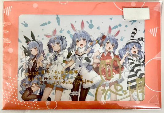 hololive hololive 4th anniversary commemorative Handwritten Signature postcard with foil stamped copy message Usada Pekora