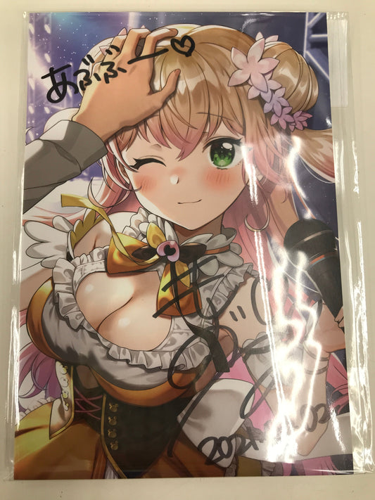 hololive hololive birthday commemoration 2021 Handwritten Signatureed illustration postcard drawn by Mr. Nishizawa 5mm Momosuzu Nene
