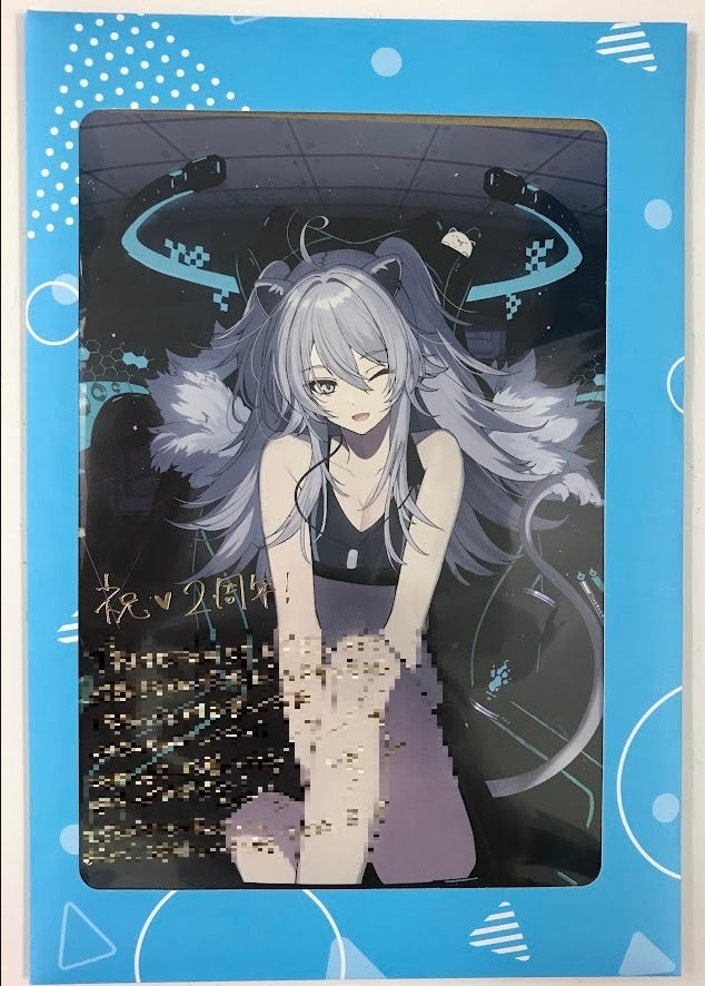 hololive hololive 2nd Anniversary Commemoration Foil Stamped Copy Sign Postcard with Message Shishiro Botan