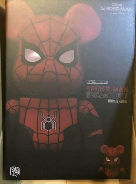 BE @ RBRICK SPIDER-MAN UPGRADED SUIT 100% & 400% Bearbrick figure Medicom Toy
