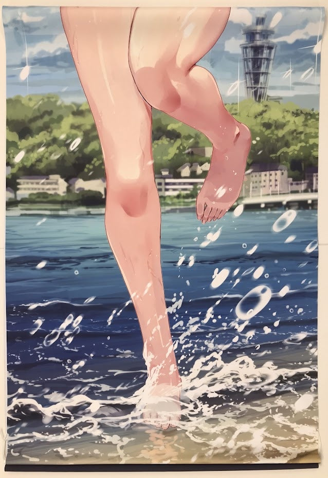 Seaside hololive life-size tapestry Houshou Marine Akasaai Seaside Comic Market 102/Comiket 102