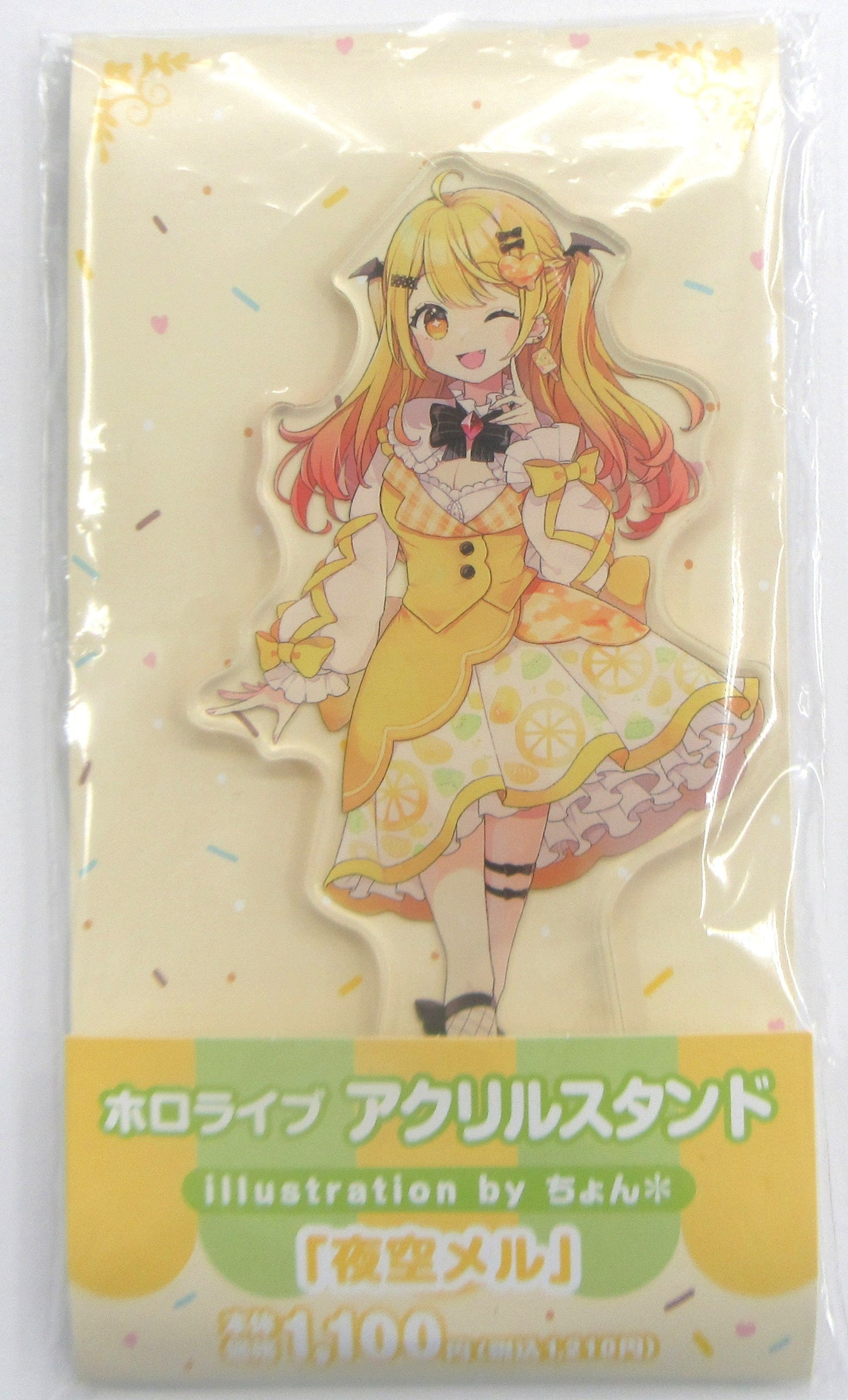 FamilyMart hololive original acrylic stand illustration by Chon Yozora Mel