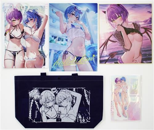 Janjara-don new issue 5-piece set holo BIKINI 2 Toisui acrylic stand A4 clear file copy colored paper non-woven bag hololive Sanada Keisui Janjara-don Comic Market 102/Comiket 102