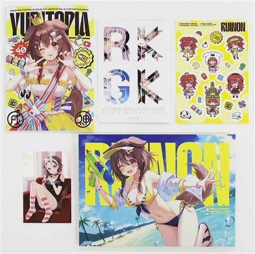 RUINON C100 new book set YUBITOPIA RKGK flat case sticker sheet postcard hololive shark fin RUINON Comic Market 100/Comiket 100