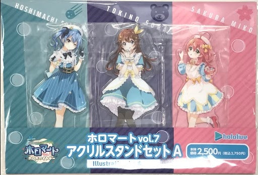 FamilyMart hololive x FamilyMart Holomart Vol.7 Holo White Day Acrylic Stand Set A Hoshimachi Suisei Tokino Sora Sakura Miko
