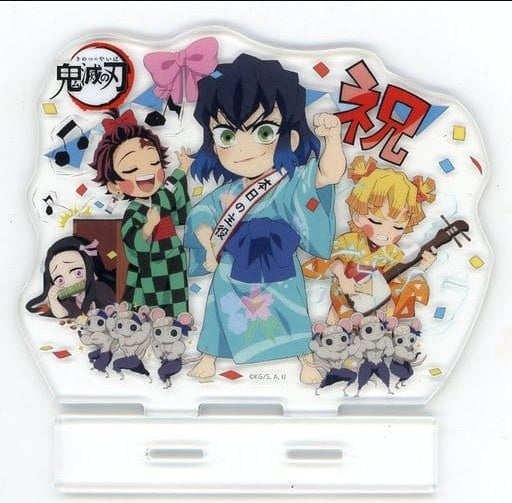 Assembly Crossdressing Acrylic Stand Demon Slayer Kimetsu no Yaiba x ufotable cafe / Machi Asobi CAFE Inosuke Hashibira Birthday Festival 2022