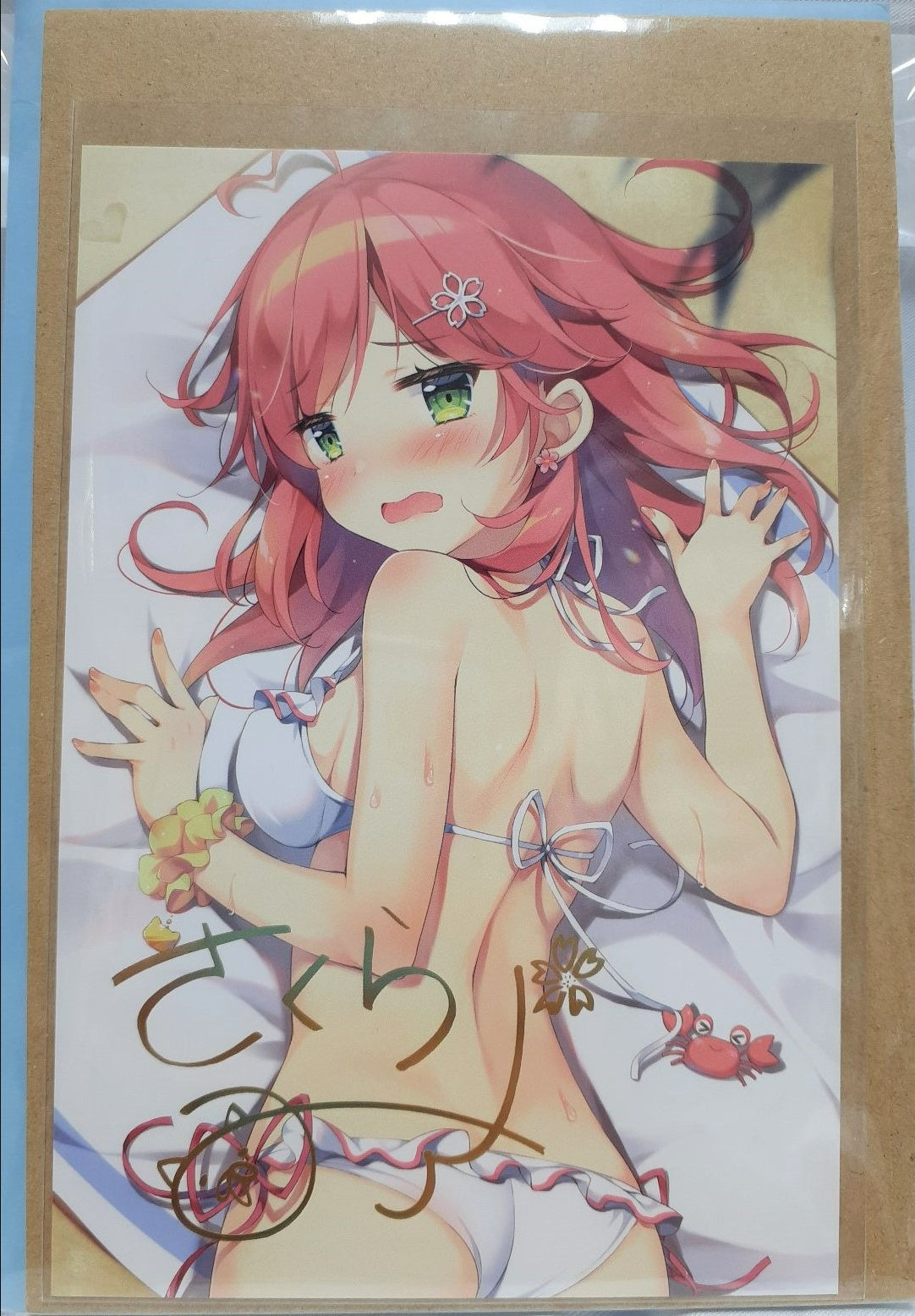 hololive hololive 3rd Anniversary Commemoration Foil Stamped Copy Signed Postcard Sakura Miko