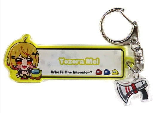 Cover Yozora Mel Emergency Meeting Keychain Among Us x Virtual YouTuber hololive