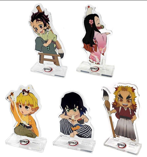 All 5 types set Demon Slayer Kimetsu no Yaiba x ufotable cafe 2020 New Year Event Acrylic Stand
