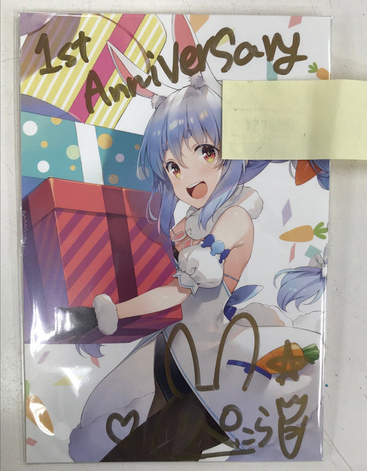 hololive hololive 1st Anniversary Handwritten Signatureed Postcard with Message Usada Pekora