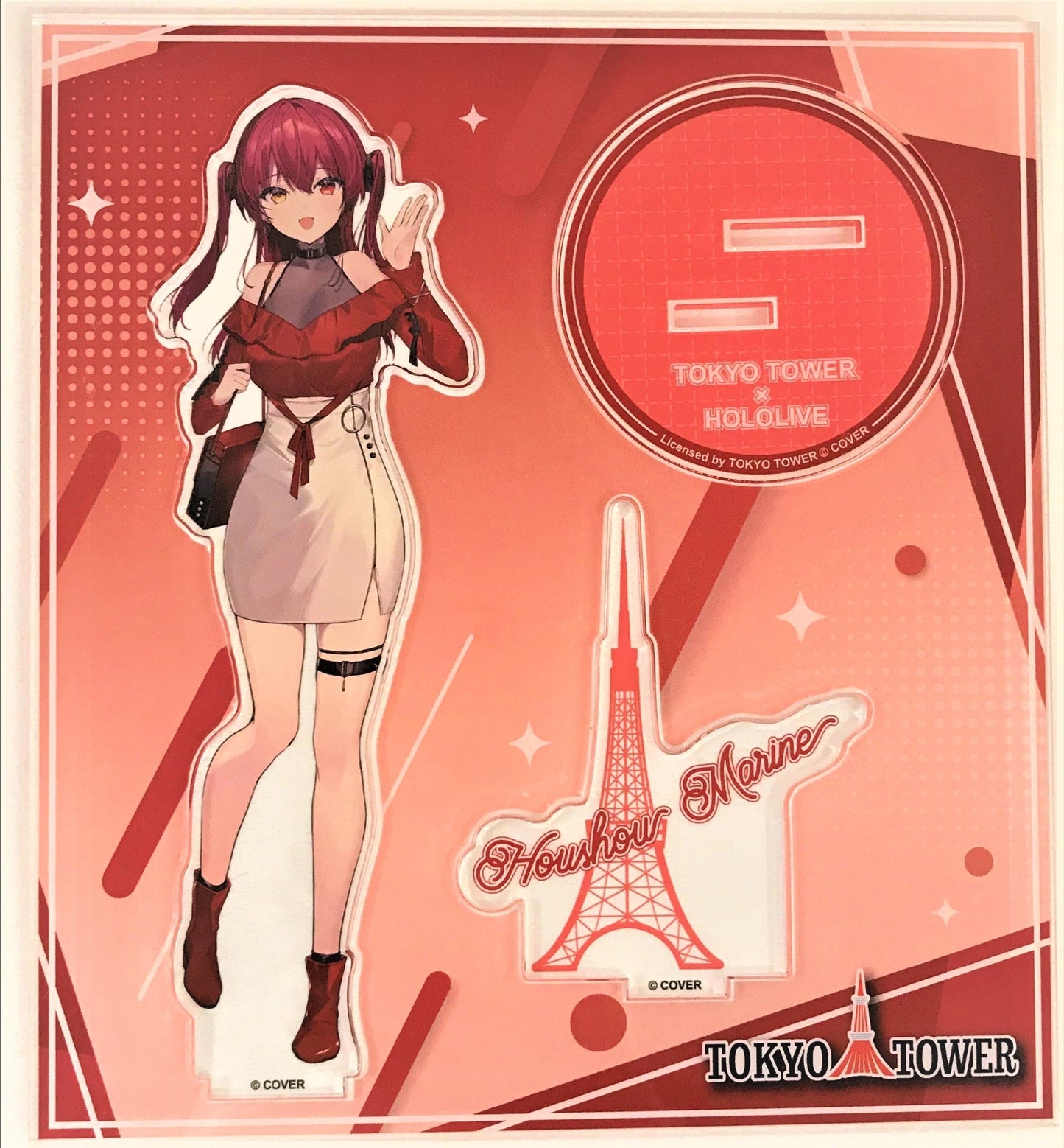 MENU hololive x Tokyo Tower Acrylic Stand Houshou Marine