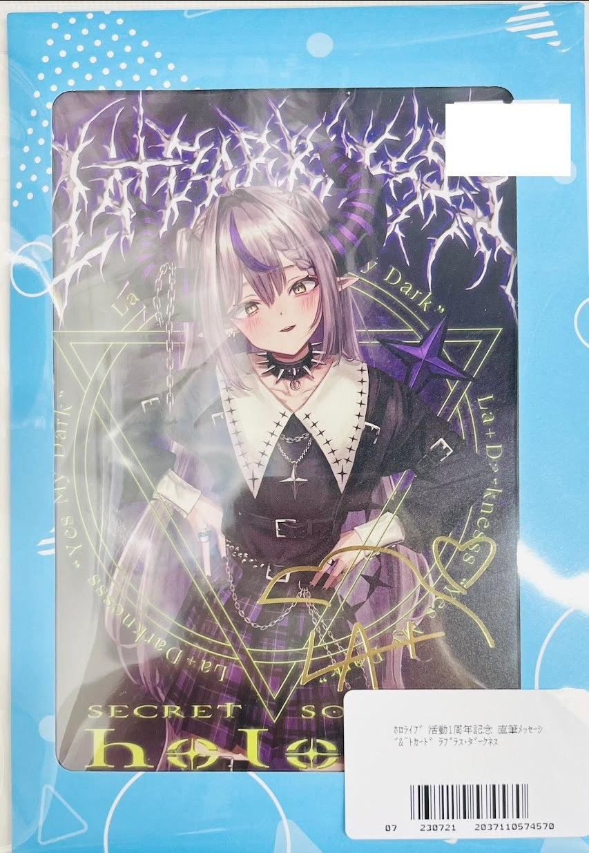 hololive hololive 1st Anniversary Commemoration Foil Stamped Copy Signed Postcard Laplus Darknesss