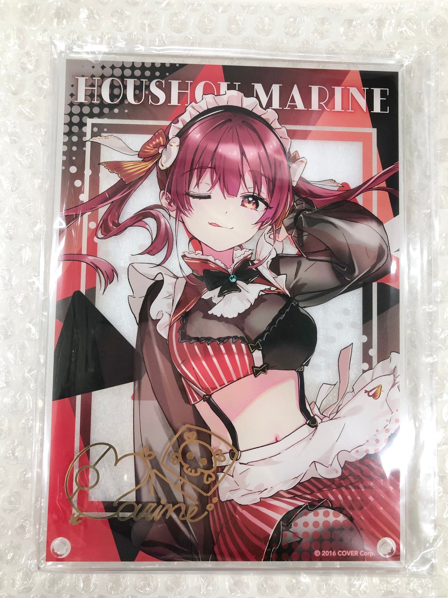 hololive Double Culture Partners Hololive Holo Cooking Lottery Holotto Cafeteria Entertainment Chance Prize Copy Signed Acrylic Panel Houshou Marine