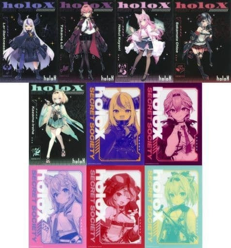 Movic Chara Card Normal All 10 Types Set Virtual YouTuber hololive Secret Society holoX Trading Clear Card