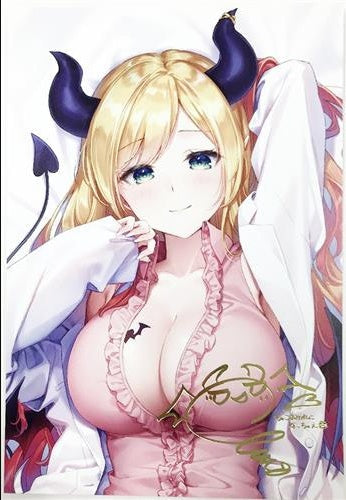 hololive hololive Birthday Anniversary 2021 Illustration postcard drawn by Kinoto Masuishi, foil stamped copy signed Yuzuki Choco