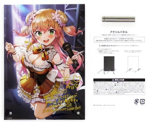 hololive hololive Birthday Anniversary 2021 5mm Nishizawa Drawn Original Acrylic Panel with Foil Stamped Message Momosuzu Nene