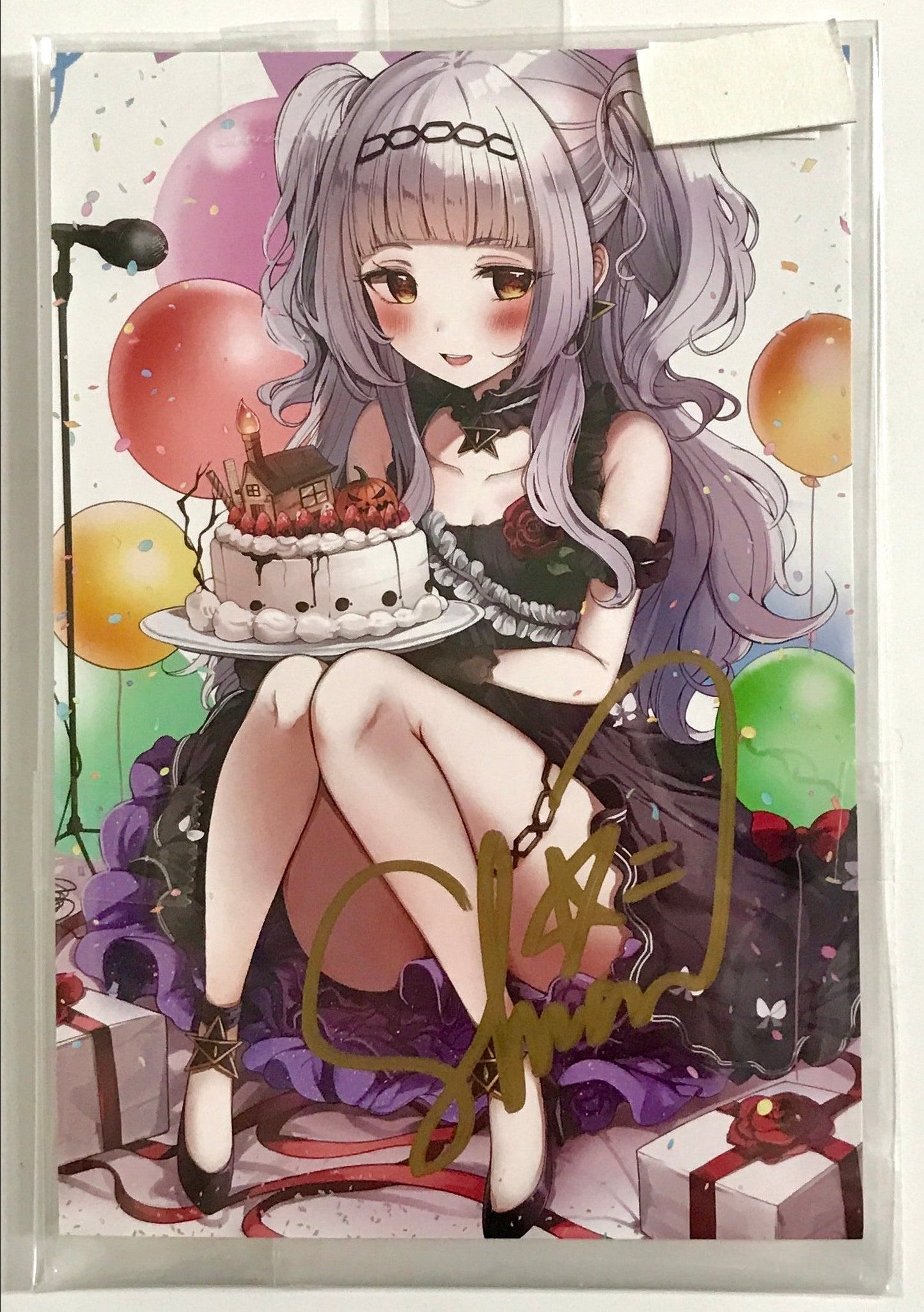 hololive hololive birthday anniversary Handwritten Signatureed postcard Murasaki Shion