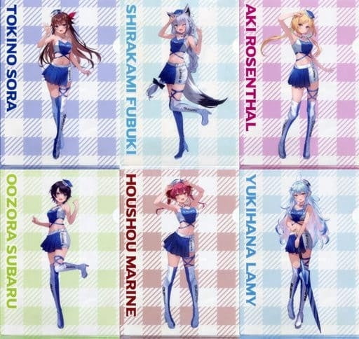 Miscellaneous Goods/Accessories Clear File Collection A4 Clear File 6-Piece Set PACIFIC RACING TEAM x Hololive C101 Goods
