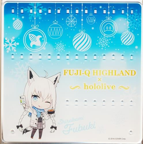 Fuji-Q Highland hololive in Fuji-Q Highland SNOW WORLD acrylic decoration board Shirakami Fubuki