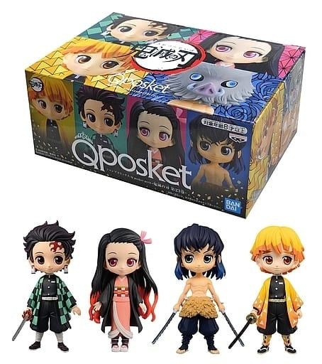 Banpresto figure individual item Tanjiro Nezuko Zenitsu Inosuke Q posket petit 4 body set Comics Demon Slayer Kimetsu no Yaiba Volume 23 special edition attached figure