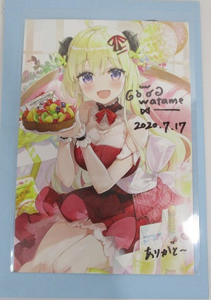 hololive hololive birthday commemorative Handwritten Signatureed postcard Tsunomaki Watame