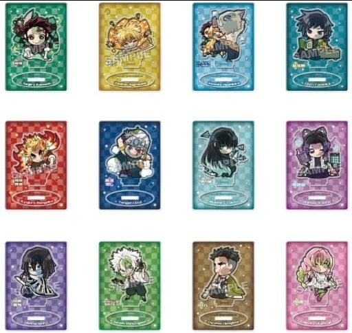 Takara Tomy Arts All 12 Types Set Pita Deformed Demon Slayer Kimetsu no Yaiba Immersed in Hobby Trading Acrylic Stand