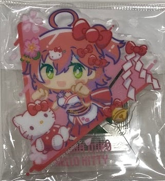 Sanrio hololive x SANRIO CHARACTERS Triangular Acrylic Stand Sakura Miko Hello Kitty
