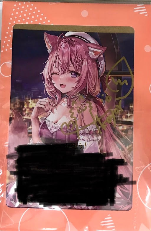 hololive hololive 1st anniversary anniversary Handwritten Signature postcard with foil stamped copy message Hakui Koyori