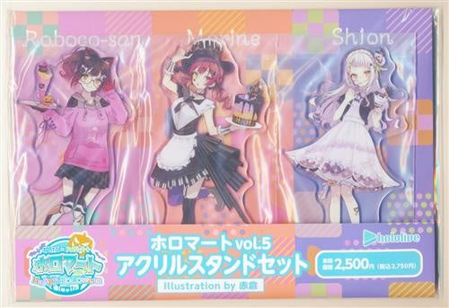 FamilyMart hololive x FamilyMart Holomart Vol.5 Happy Holoween Acrylic Stand Set Roboco-san Houshou Marine Murasaki Shion