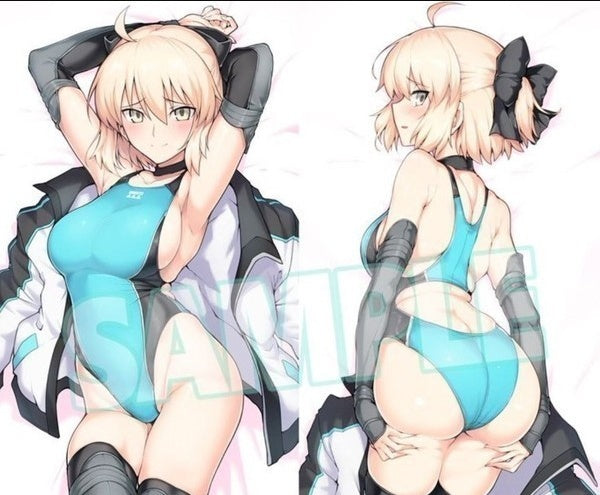 Toriko Trick Harukon FGO Swimsuit Okita Dakimakura Cover Pillow Case Aqua Premier Fate Fate torico halcon swim