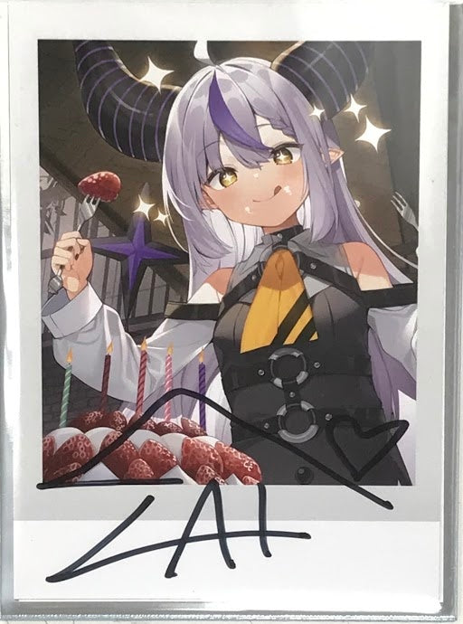 hololive hololive birthday commemoration 2022 Handwritten Signatureed check-style bromide card Laplus Darknesss