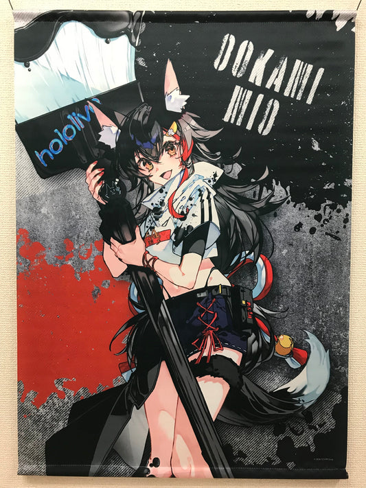 Cover hololive x Aeon Black Friday B2 Tapestry Ookami Mio
