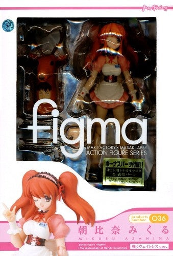 Max Factory figma 036 The Melancholy of Haruhi Suzumiya Mikuru Asahina Fighting Waitress Ver. Figure Max Factory