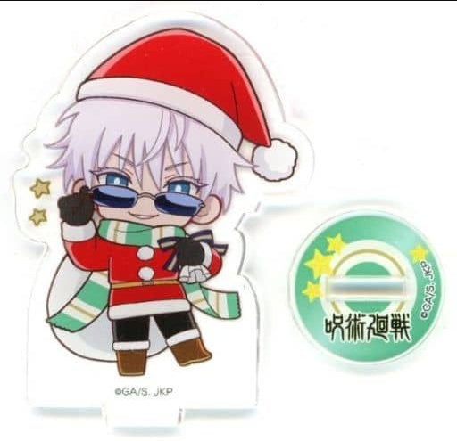 Toms Entertainment Satoru Gojou Jujutsu Kaisen Sorcery Fight Juju Shop in Abeno Q's Mall Mini Character Acrylic Stand Christmas Ver