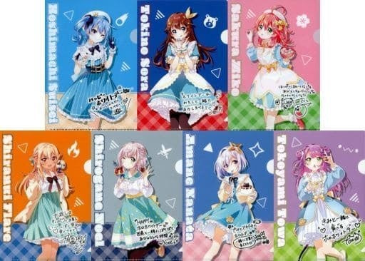 Clear File All 7 Types Set A5 Clear File Hololive x Family Mart 7th Target Product Purchase Bonus