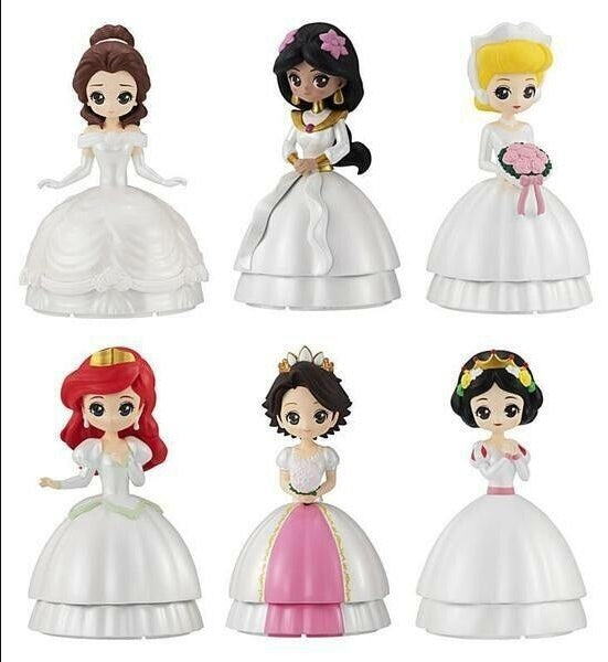 Disney Princess Doll 6 Set Bandai Gashapon capsule toys Dreamy Style Figure JP