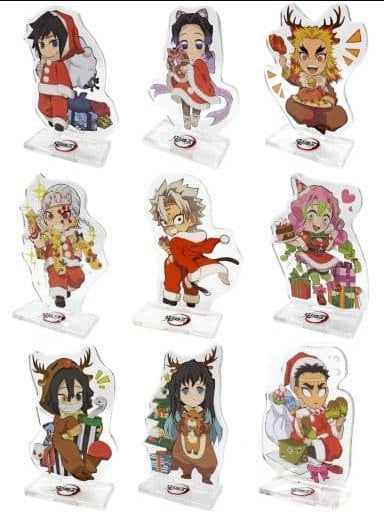 All 9 types set Demon Slayer Kimetsu no Yaiba x ufotable cafe Christmas Event 2020 Random Acrylic Stand Group B